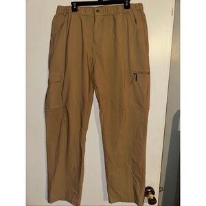 Outdoor Sports Men's Size XXL Tan Lightweight Zipper Pocket Quick Dry pants carg